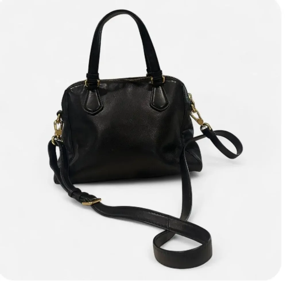 Marc by Marc Jacobs Calamity Rei Black Leather Satchel Crossbody Bag